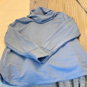 Lands' End Light Blue Textured Sweater